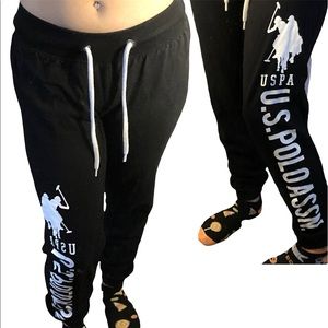 Black Polo Jogger Sweatpants